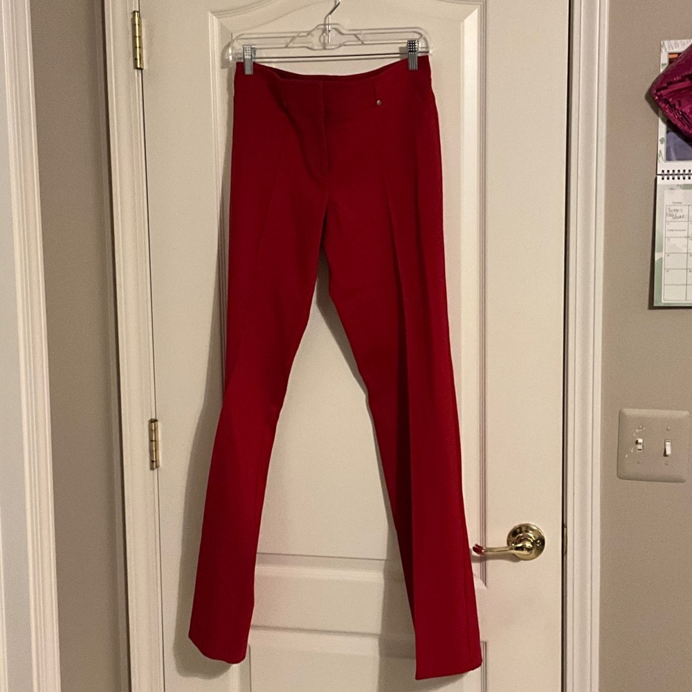 Cache Red Straight-Leg Pants